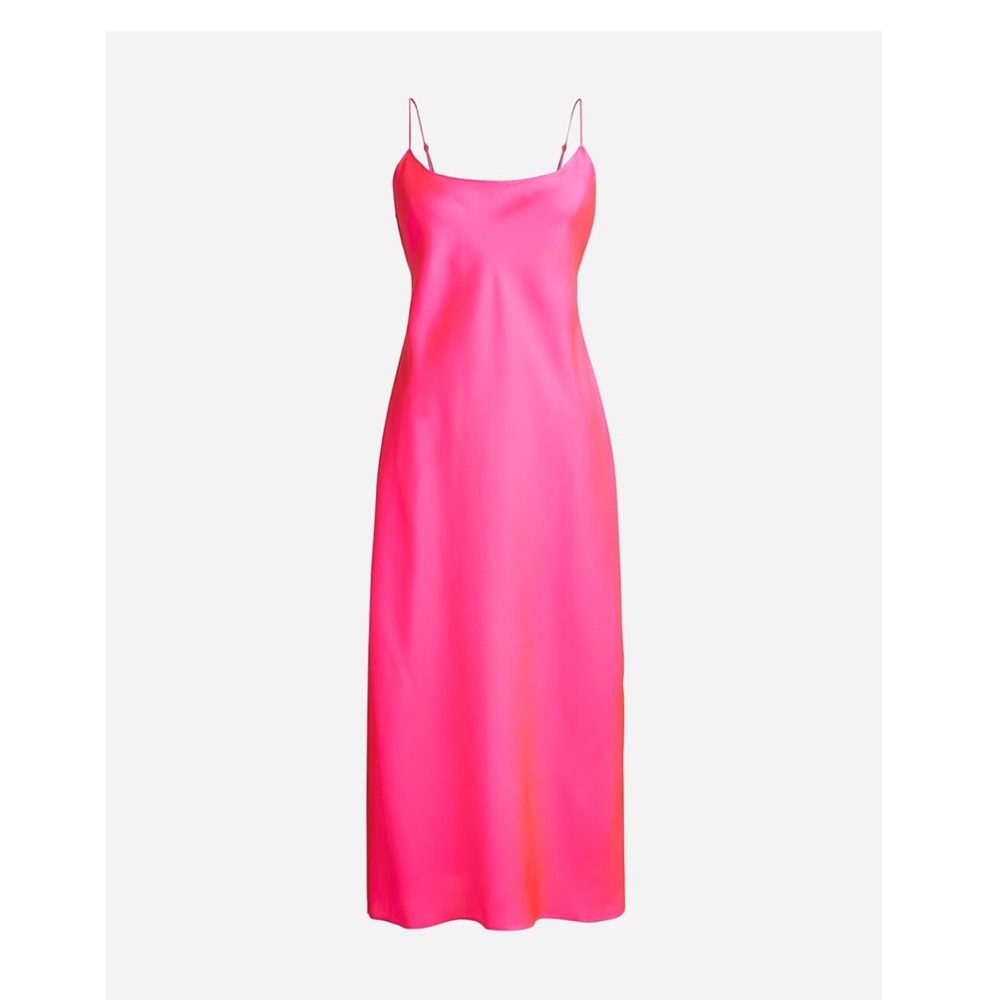 J. Crew Gywneth slip dress/  Hot Pink Dress